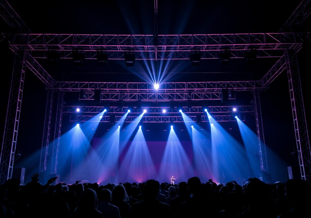 College culturals pro-show, full truss rig